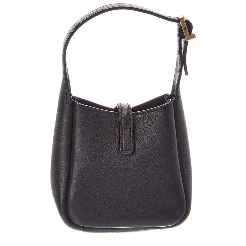 Saint Laurent Le 5 A 7 Micro Leather Hobo Bag, Black - Picture 2 of 4